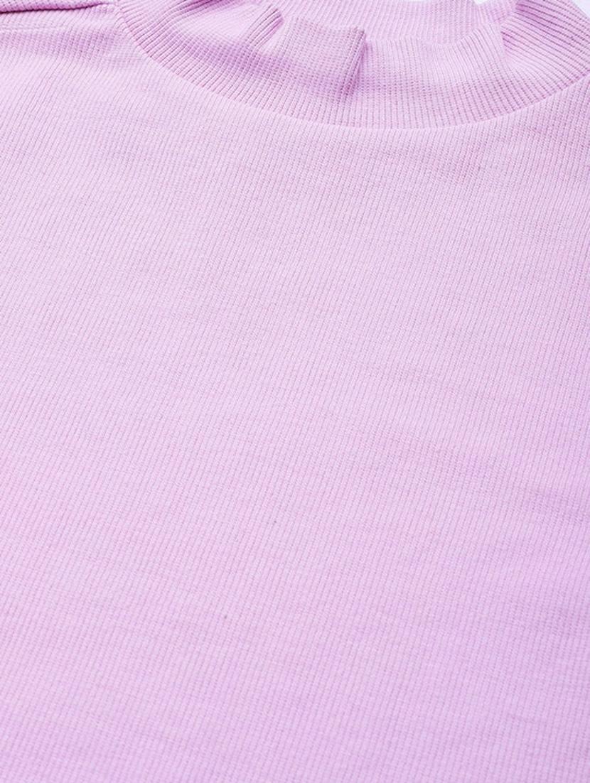 mock neck solid crop top - 18426370 - Zoom Image - 4