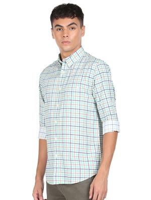 green checkered casual shirt - 18426587 - Standard Image - 2