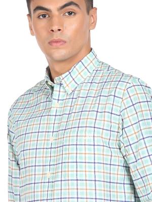 green checkered casual shirt - 18426587 - Standard Image - 6