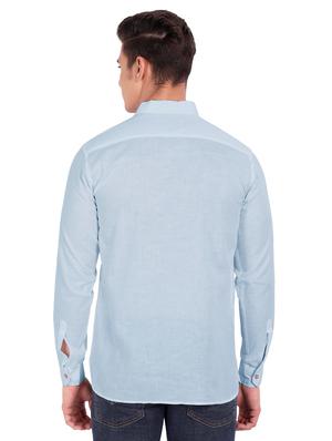 light-blue solid short kurta - 18426967 - Standard Image - 3