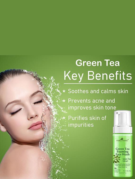 park daniel natural green tea foaming face wash combo pack of 2 of 150 ml(300 ml) - 18427033 - Zoom Image - 2