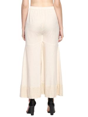 off-white solid crochet sharara - 18429204 - Standard Image - 3
