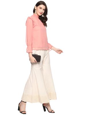off-white solid crochet sharara - 18429204 - Standard Image - 4