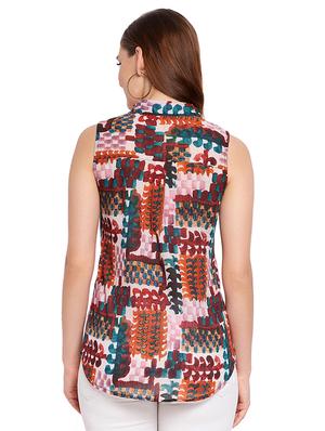 curved hem abstract shirt - 18429473 - Standard Image - 3
