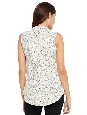 curved hem printed shirt - 18429474 - Standard Image - 3