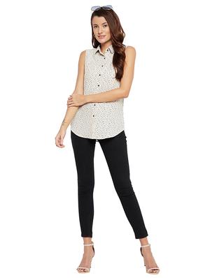 curved hem printed shirt - 18429474 - Standard Image - 4