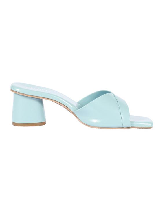 blue pu slip on sandals - 18429557 - Zoom Image - 3