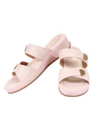 pink synthetic slip on sandals - 18429559 - Standard Image - 4
