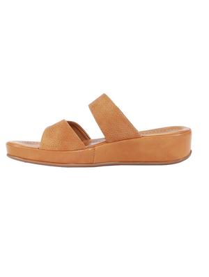 tan pu slip on sandals - 18429560 - Standard Image - 2