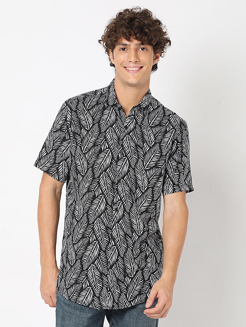 black printed casual shirt - 18429590 - Zoom Image - 1