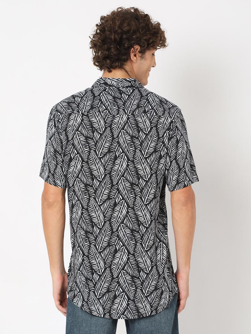 black printed casual shirt - 18429590 - Zoom Image - 4