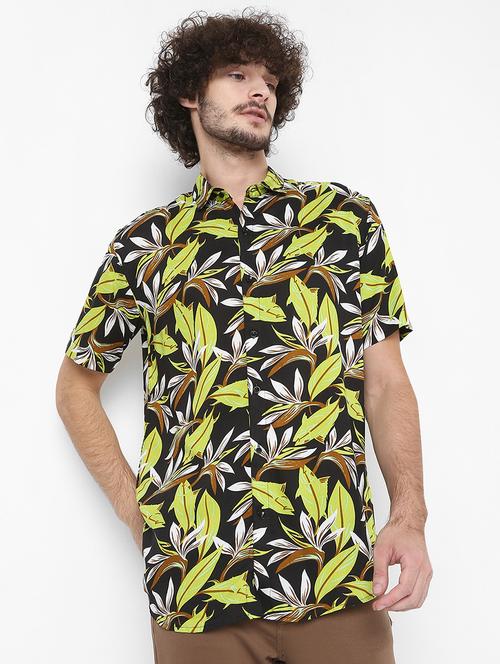 black printed casual shirt - 18429616 - Standard Image - 1