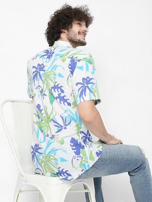 white printed casual shirt - 18429624 - Standard Image - 4