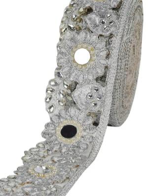 embroidered good quality lace onw mtr - 18429637 - Standard Image - 1