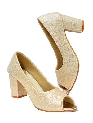 women gold slip on pump - 18430893 - Standard Image - 2