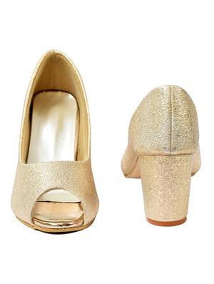 women gold slip on pump - 18430893 - Standard Image - 3