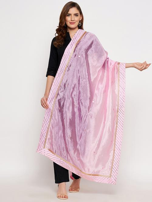 green silk blend printed dupatta - 18431149 - Standard Image - 1
