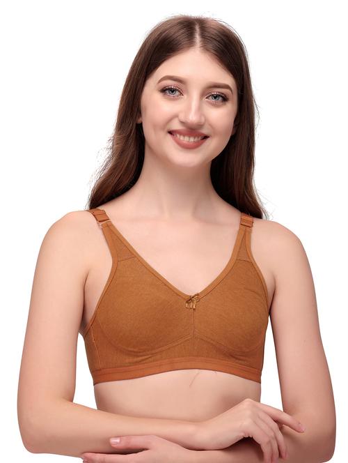 brown solid push up bra - 18431600 - Standard Image - 1