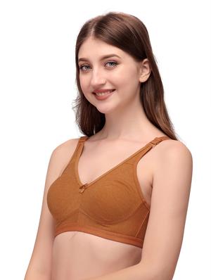 brown solid push up bra - 18431600 - Standard Image - 2