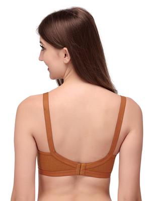 brown solid push up bra - 18431600 - Standard Image - 3