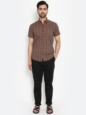 green printed casual shirt - 18431714 - Standard Image - 3