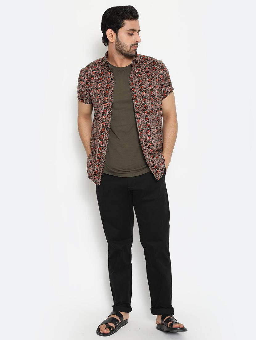 green printed casual shirt - 18431714 - Zoom Image - 4