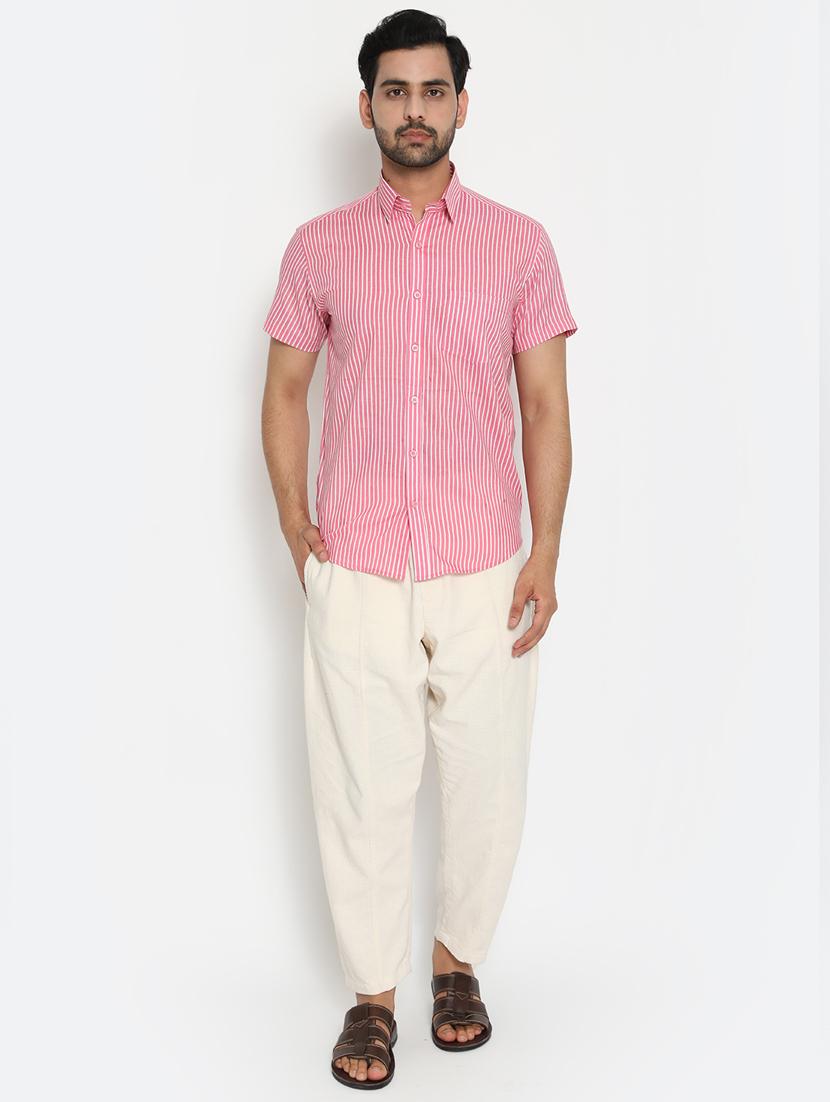 pink striped casual shirt - 18431719 - Zoom Image - 3