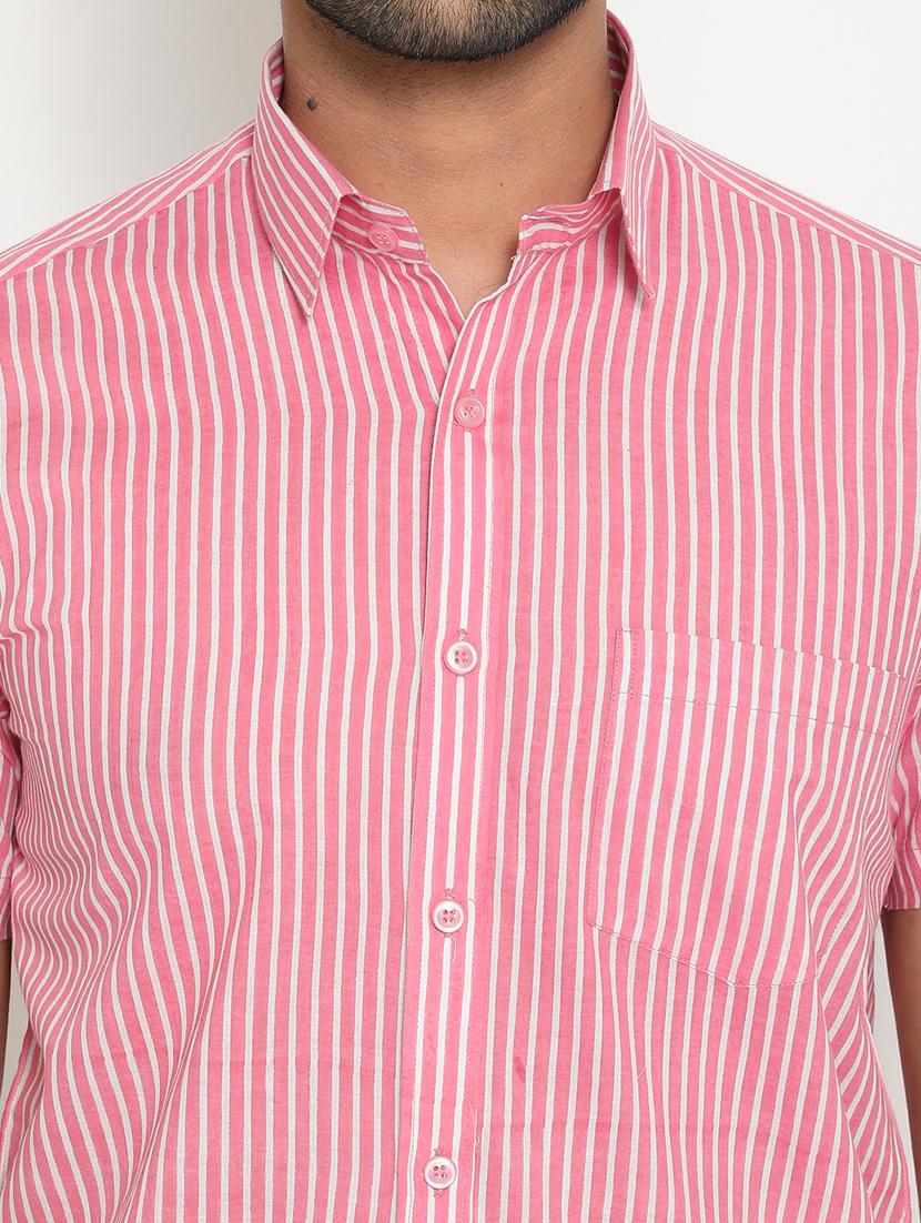 pink striped casual shirt - 18431719 - Zoom Image - 5