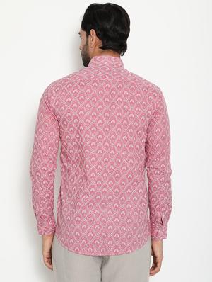pink printed casual shirt - 18431720 - Standard Image - 2
