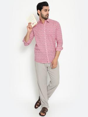 pink printed casual shirt - 18431720 - Standard Image - 4
