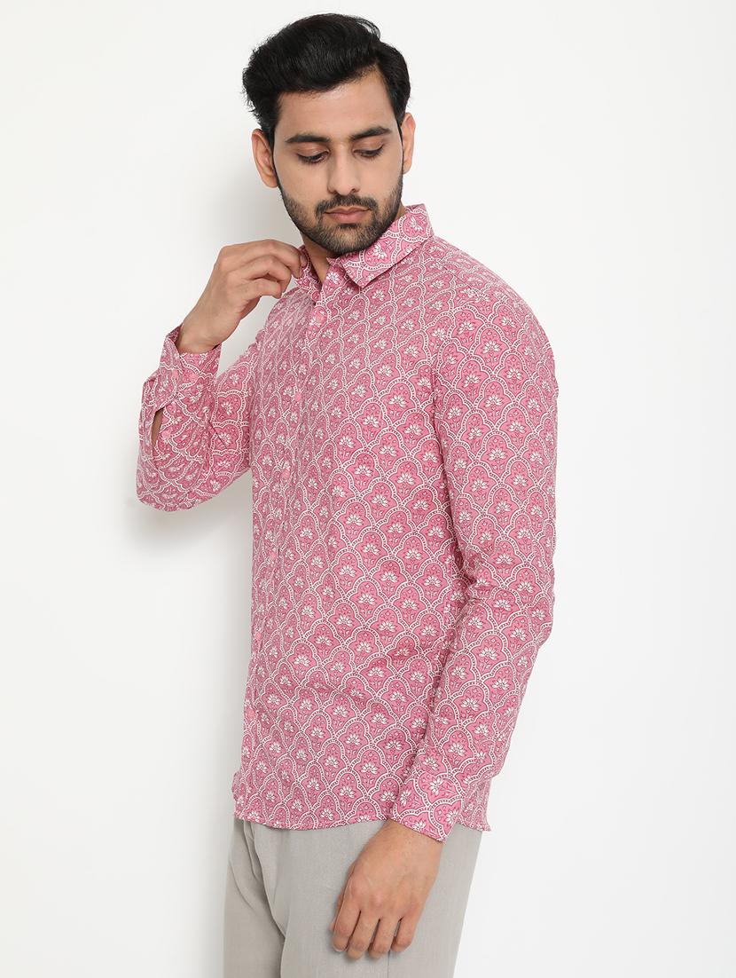 pink printed casual shirt - 18431720 - Zoom Image - 1