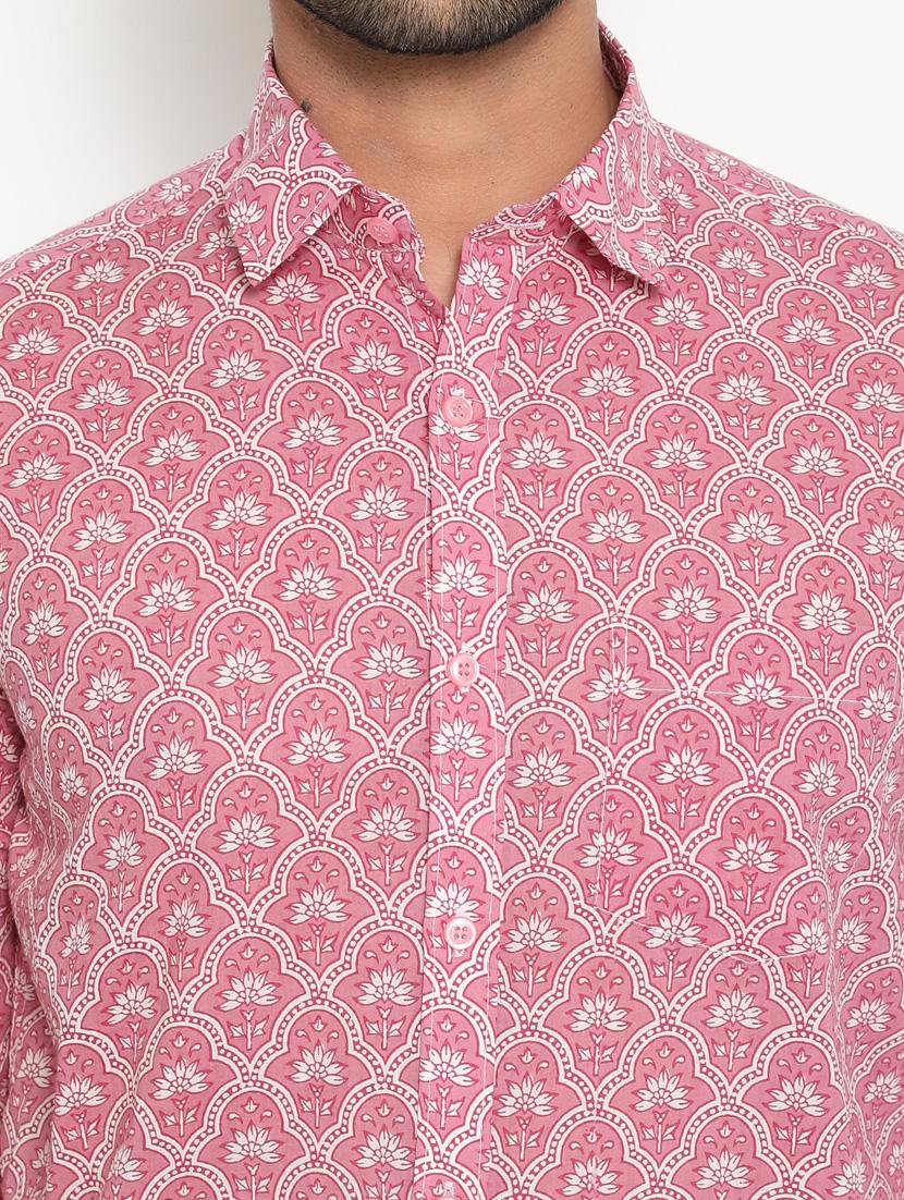 pink printed casual shirt - 18431720 - Zoom Image - 5