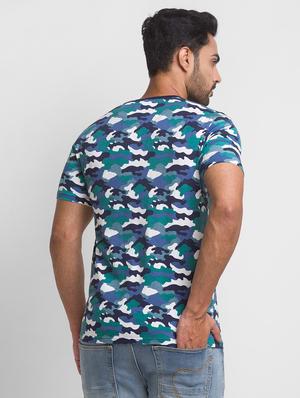 blue camouflage t-shirt - 18432021 - Standard Image - 3