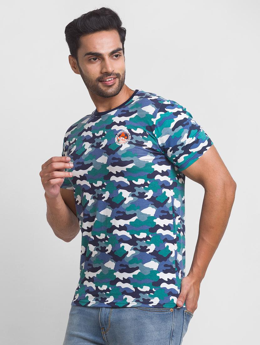 blue camouflage t-shirt - 18432021 - Zoom Image - 2
