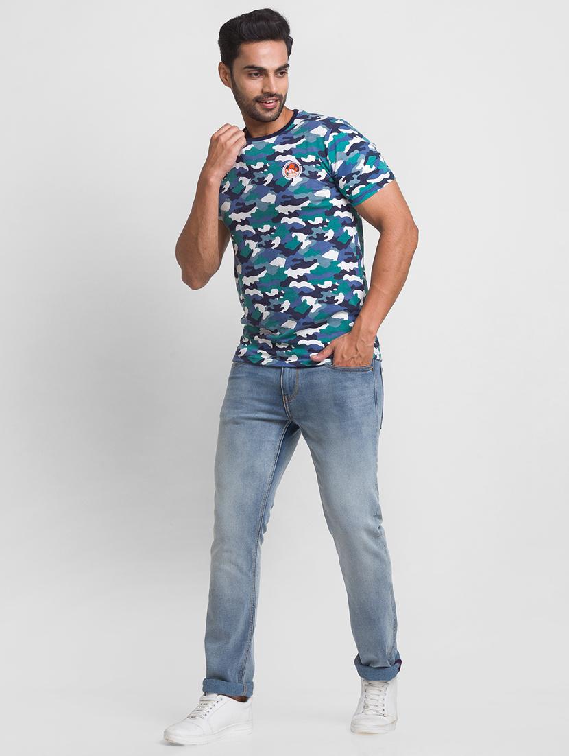 blue camouflage t-shirt - 18432021 - Zoom Image - 4