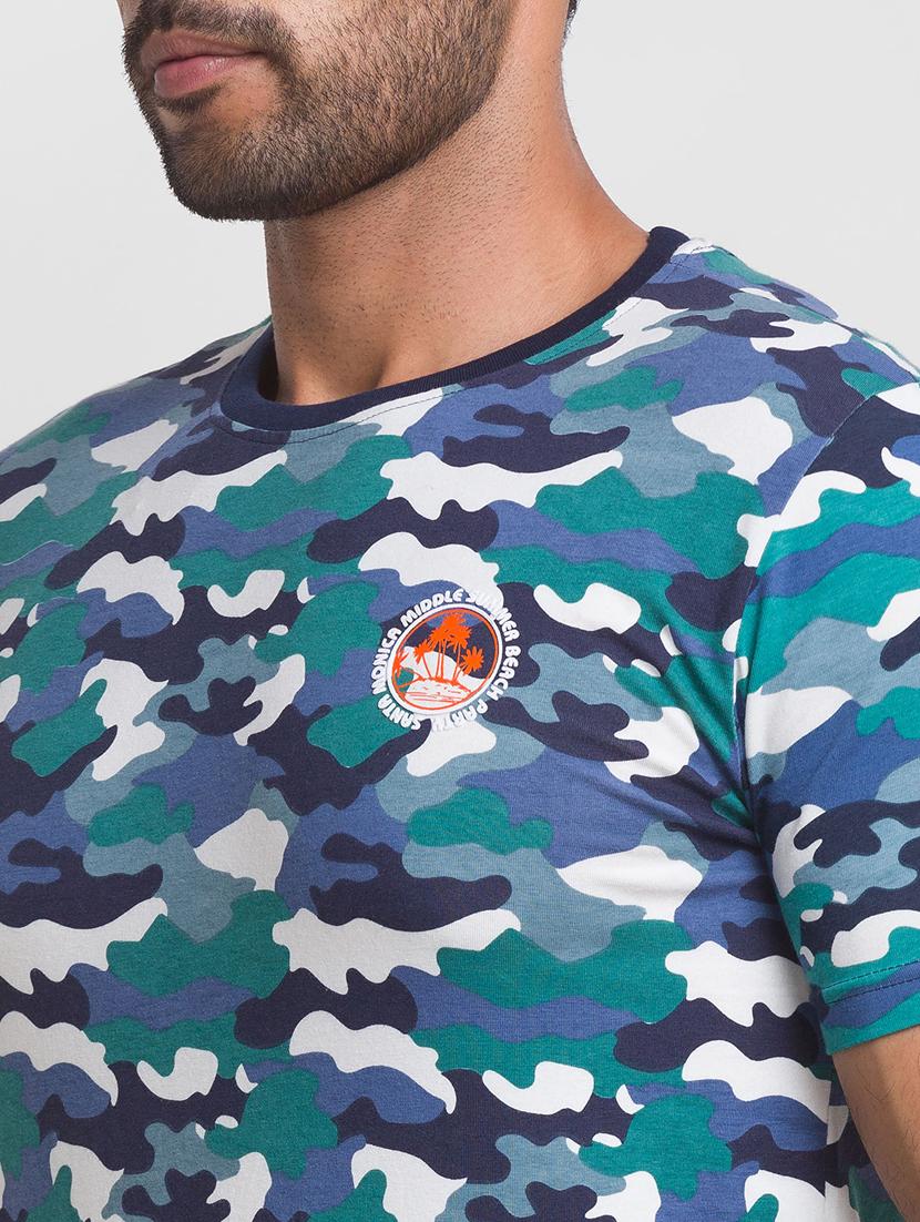 blue camouflage t-shirt - 18432021 - Zoom Image - 5