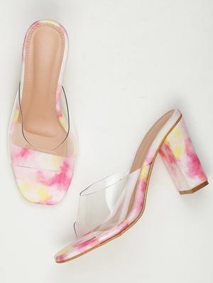 pink suede slip on sandals - 18432200 - Standard Image - 3