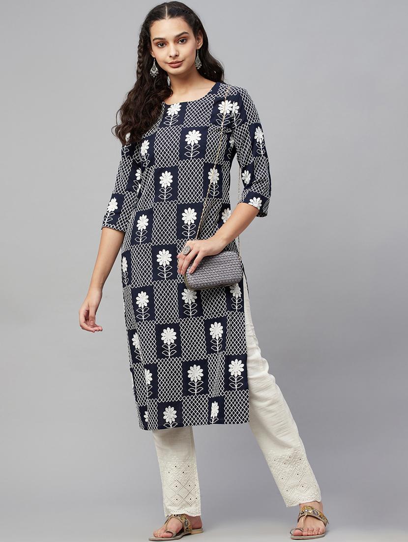 printed kurta pant set - 18433631 - Zoom Image - 2