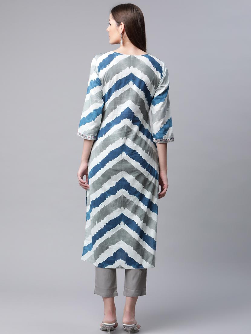 printed kurta pant set - 18433641 - Zoom Image - 4