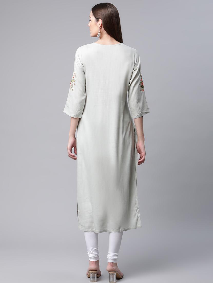 embroidered kurta set - 18433648 - Zoom Image - 4