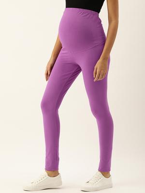 high rise solid maternity wear leggings - 18434327 - Standard Image - 2