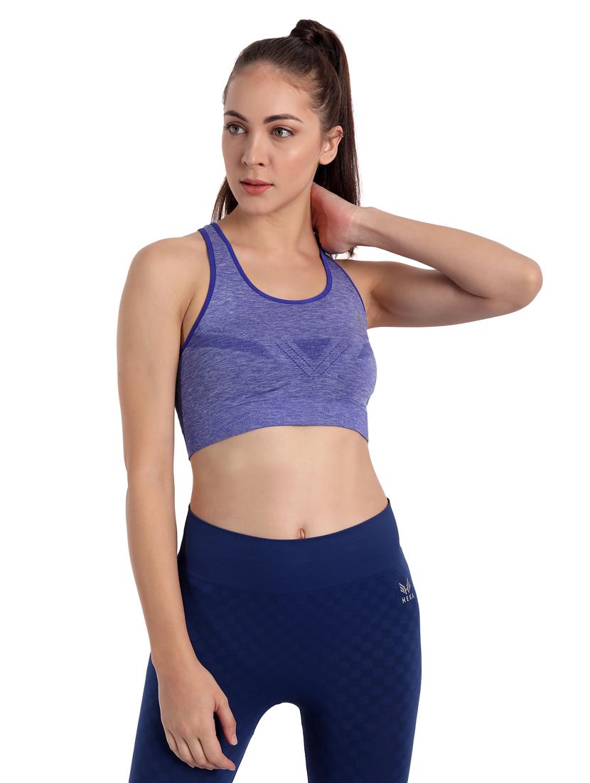 racer back melange sports bra - 18434401 - Zoom Image - 2