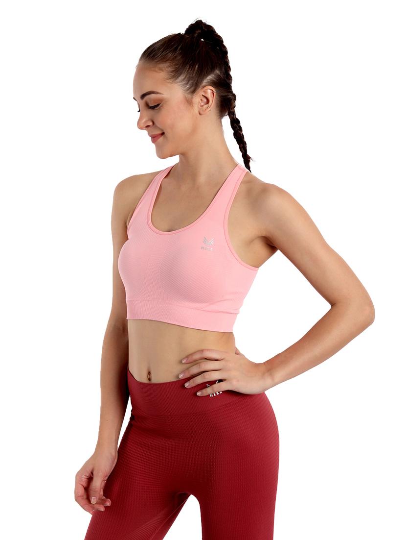 blue lightly padded sports bra - 18434415 - Zoom Image - 2
