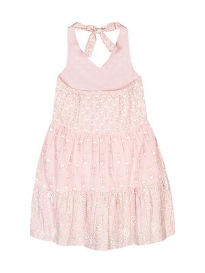 girls pink printed frock - 18434428 - Standard Image - 3