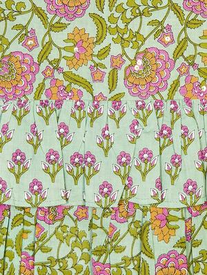 girls green printed full length sets - 18434552 - Standard Image - 5