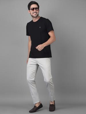 white solid casual trouser - 18434971 - Standard Image - 4