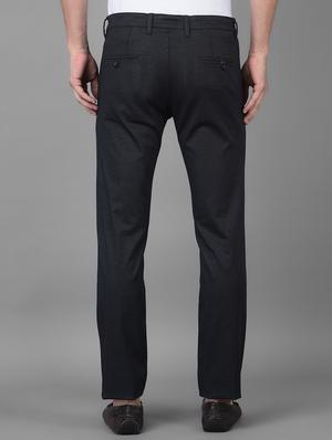 black solid casual trouser - 18434999 - Standard Image - 3
