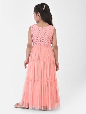 girls peach tiered maxi dress - 18435150 - Standard Image - 5