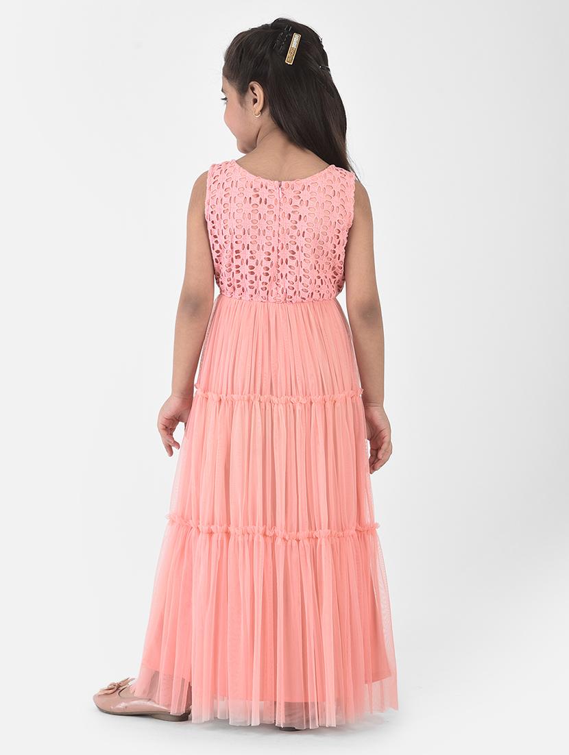 girls peach tiered maxi dress - 18435150 - Zoom Image - 5