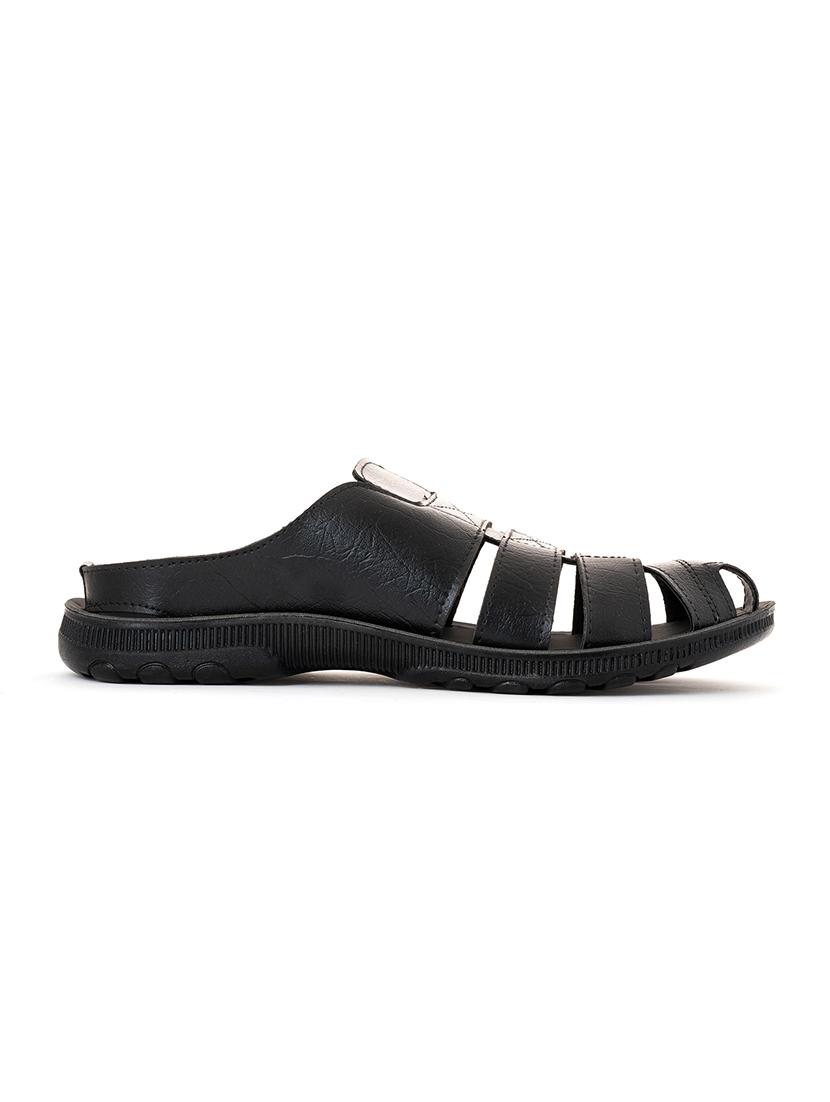 men black slip on sandal - 18435287 - Zoom Image - 2
